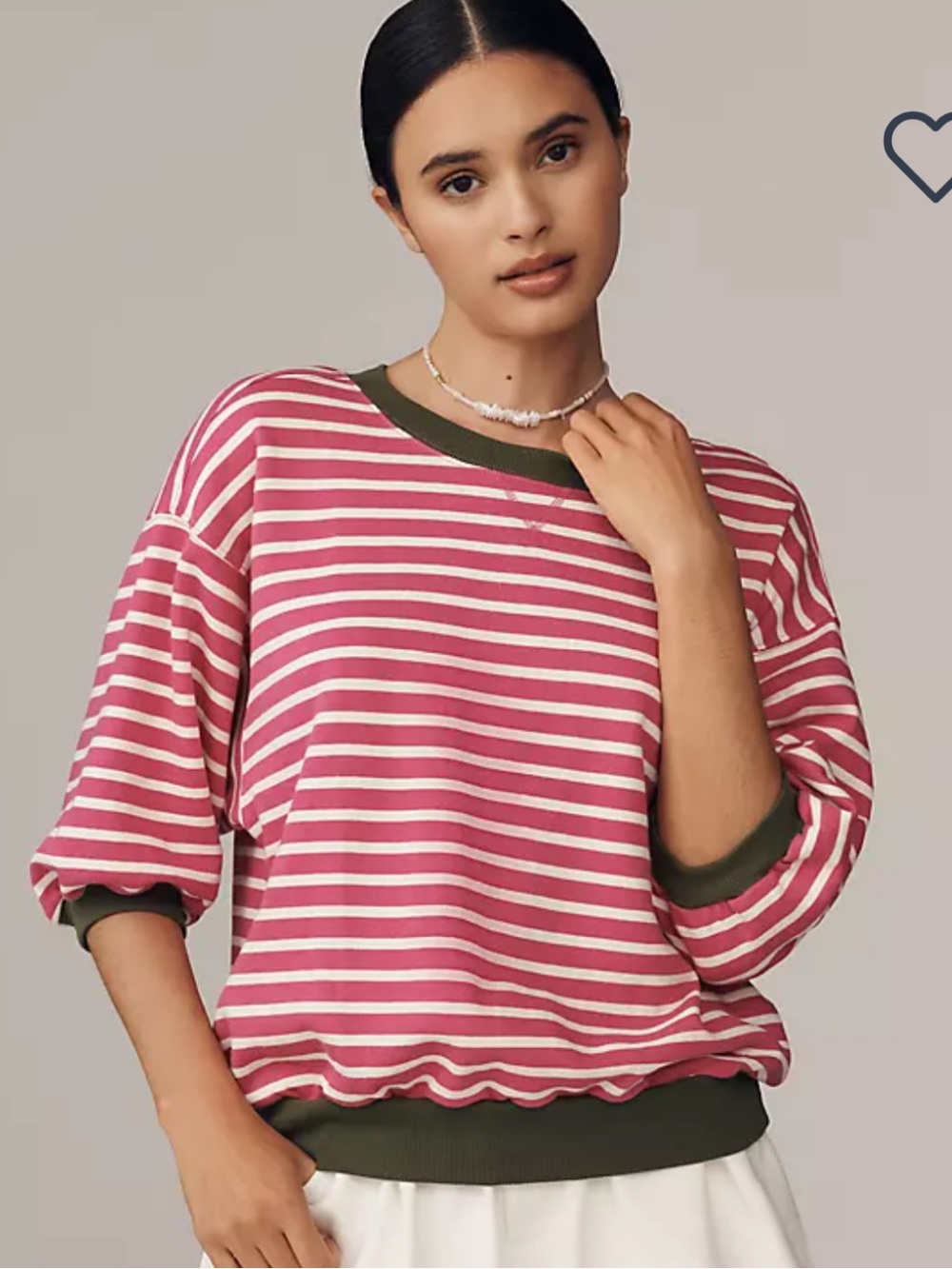 Pilcro Nikki Bubble Short Sleeve Sweatshirt from Anthropologie